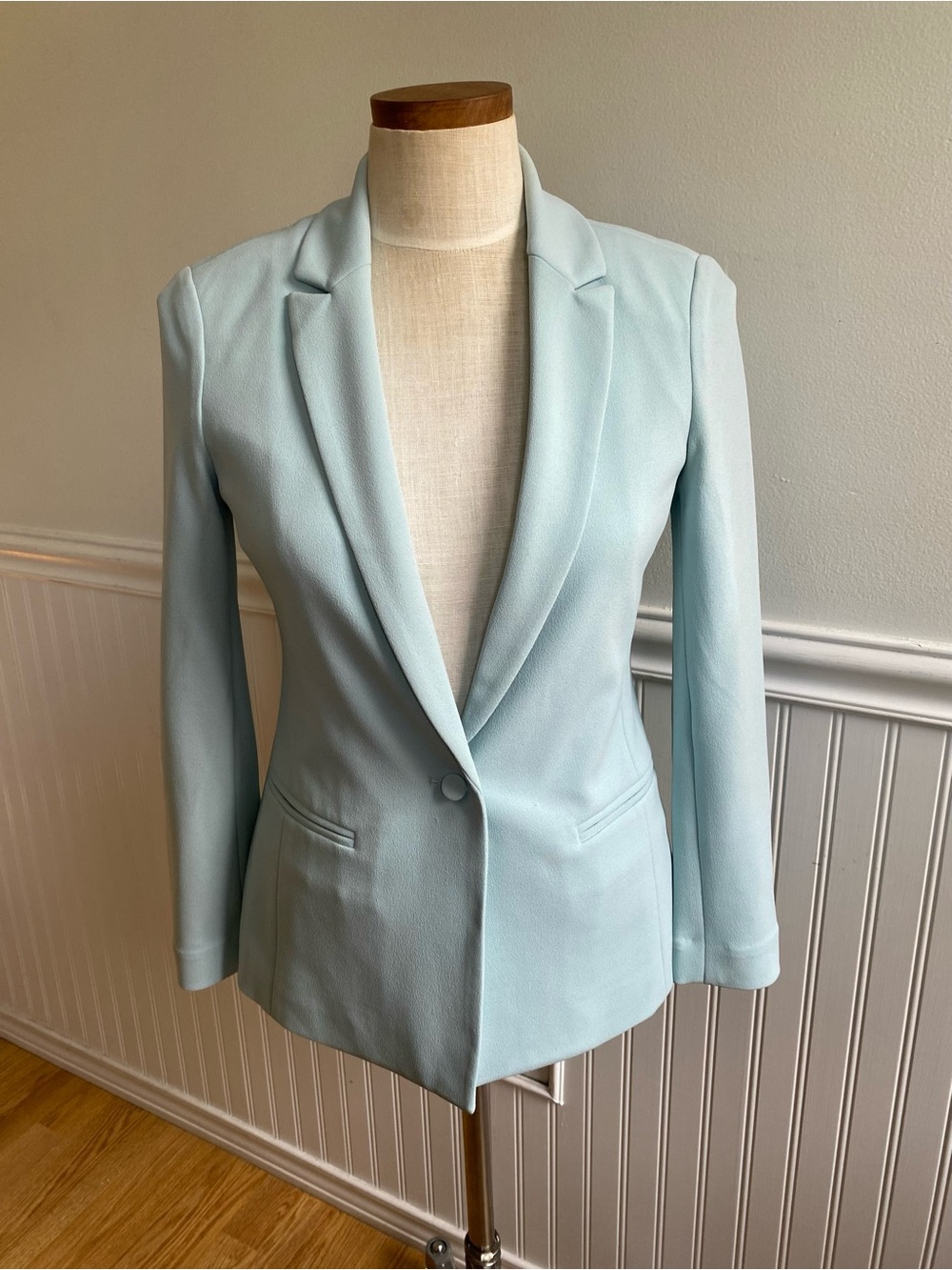 INC International Concepts Pastel Aqua Single-Button Blazer